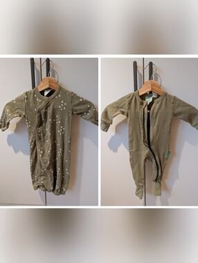 3-Piece Parade Organics 3-6 Month Olive Baby Gown & Romper & Hat